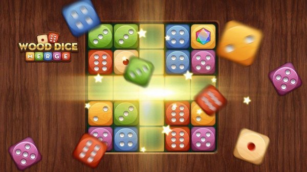 Wood Dice Merge: Puzzle Board Game