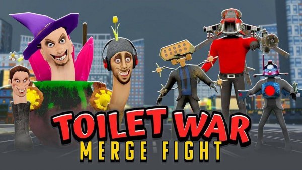 Toilet War: Merge Skibidi Strategy Game